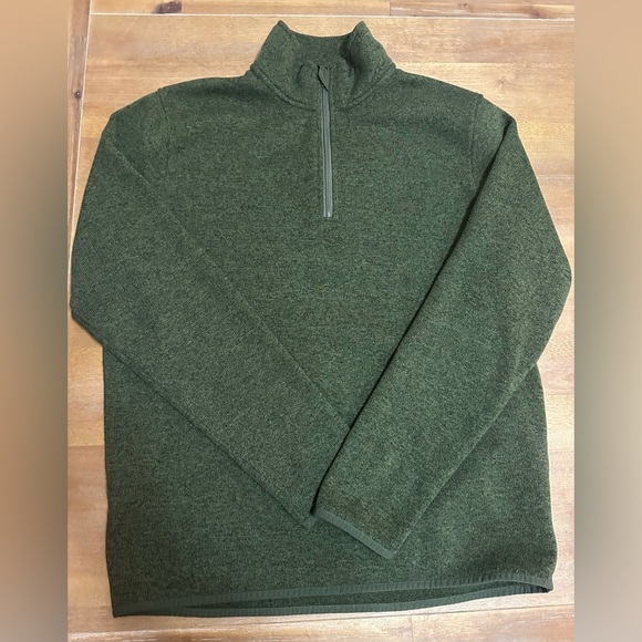 J Crew Men's Green Half-Zip Sweater Large - Picture 1 of 7